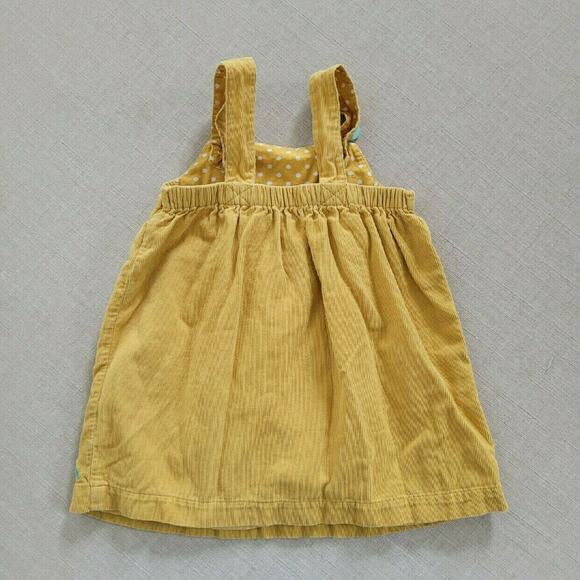 Mini Boden Yellow Corduroy Goose Pinnie - Picture 6 of 7